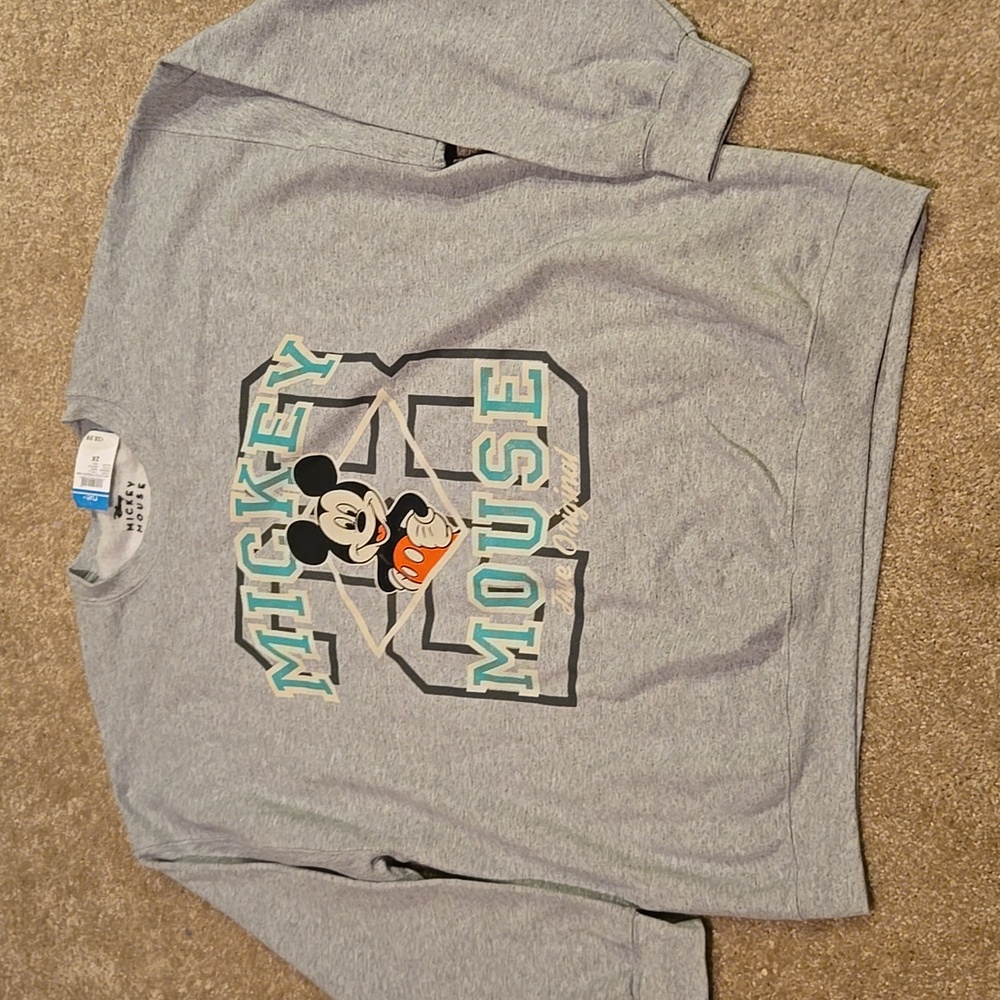 NWT Rue 21 Disney Mickey Mouse Heather Gray Sweatshirt #28 Size 2X - Picture 2 of 10
